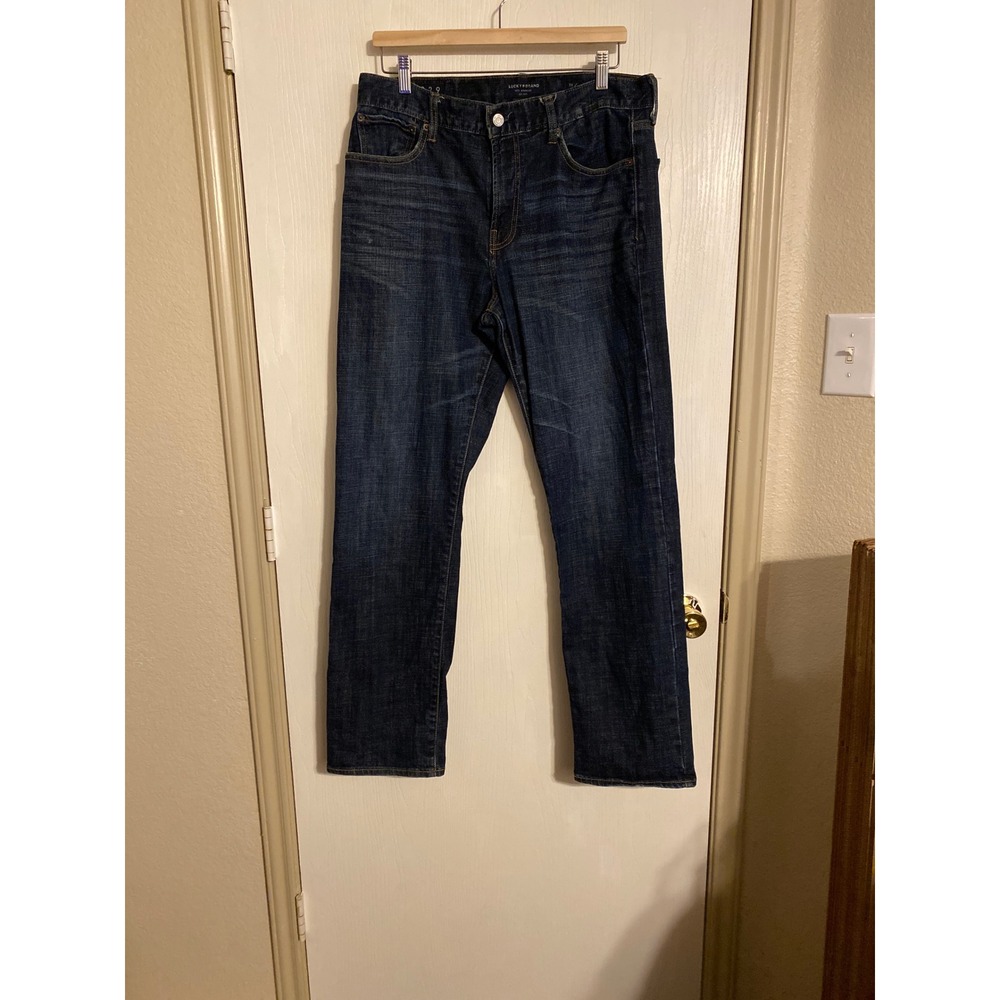 Lucky Brand 329 Classic Straight Jeans Mens 33x32 Dark Wash Denim Indigo
0676